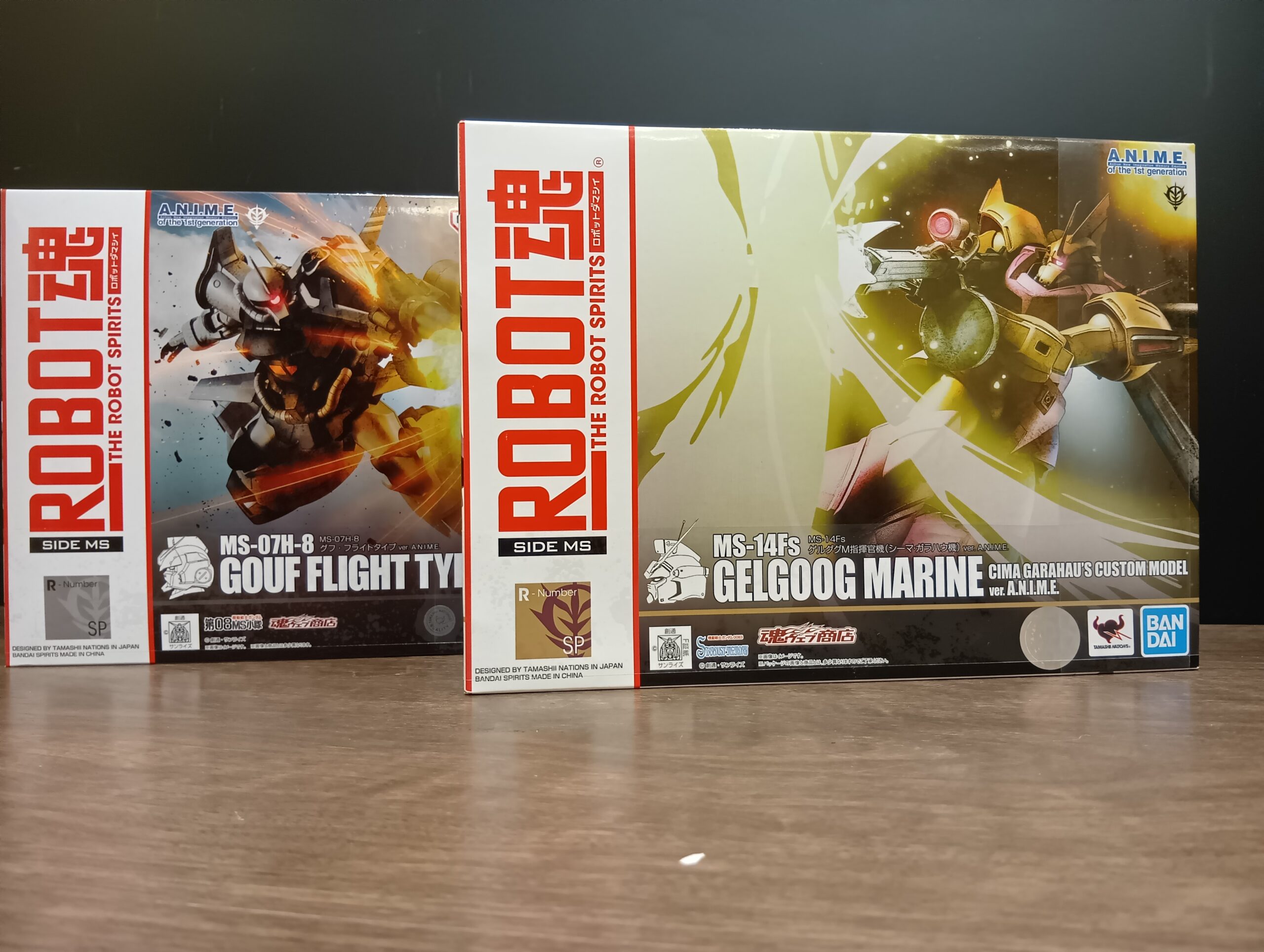 ROBOT魂 ＜SIDE MS＞ MS-14Fs ゲルググM指揮官機(シーマ・ガラハウ機)ver. A.N.I.M.E. 「機動戦士ガンダム0083 STARDUST MEMORY」&  ＜SIDE MS＞ MS-07H-8 グフ・フライトタイプ ver. A.N.I.M.E. 「機動戦士ガンダム 第08MS小隊」